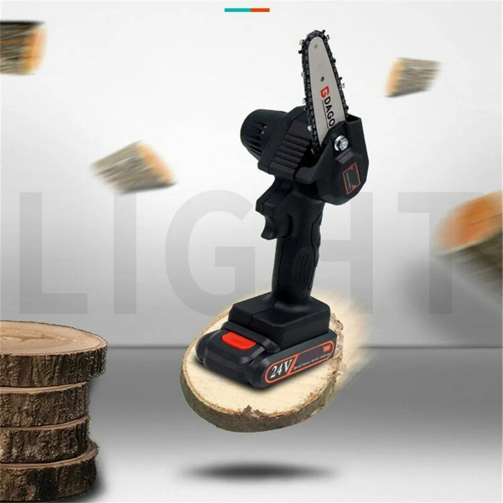

Mini Chainsaw 4 Inch Electric Chainsaw Radio Saw Portable Light Lightweight Lithium Battery Chain Saw Chainsaw Chains Tools