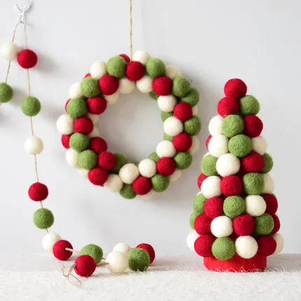 Простой современный нежный DIY Войлок Рождественская елка украшение маленький