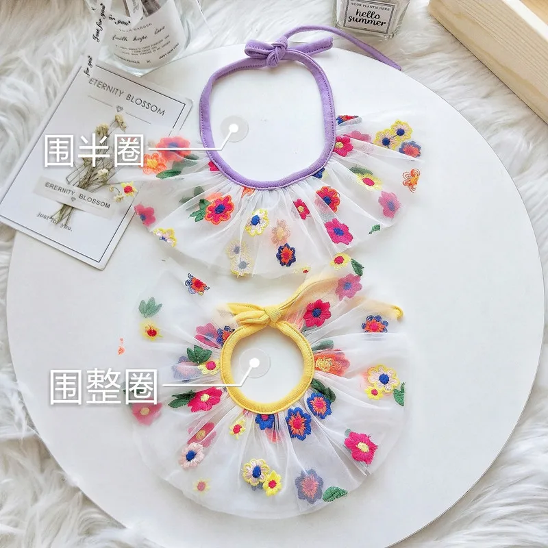 

Pet Collar Puppy Bibs Drool Towel Scarf Cute Flower Milk Small Cat Ornaments Pet Decoration Dogs Accessoires