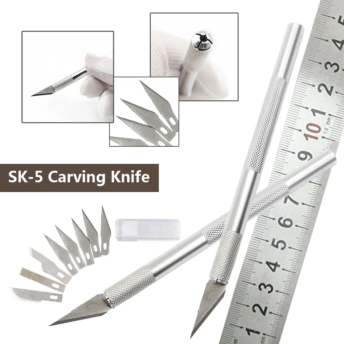 10 шт Non Slip металлический нож для скальпеля инструментов ручка резак