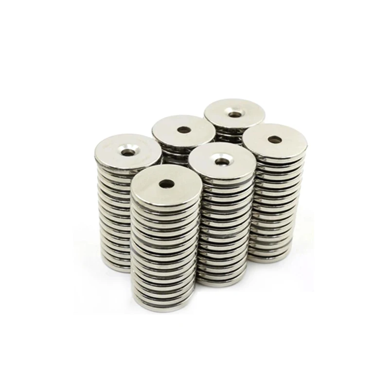 500/1000/1500 шт. Неодимовый 20x3-5mm сильные магниты чашки диск потайной 20x3 мм отверстие 5