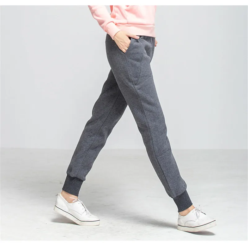 Женские свободные брюки-шаровары кашемировые утепленные брюки высокого