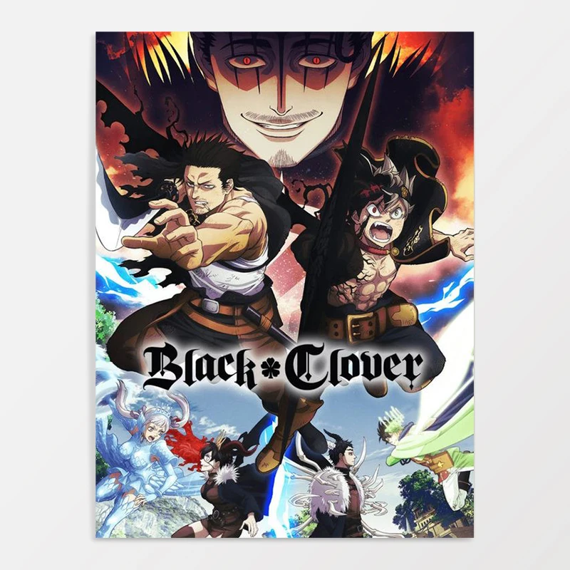 

HD Printed Black Clover Canvas Painting Wall Art Anime Character Poster Modern Home Decor Modular Pictures Bedside Background