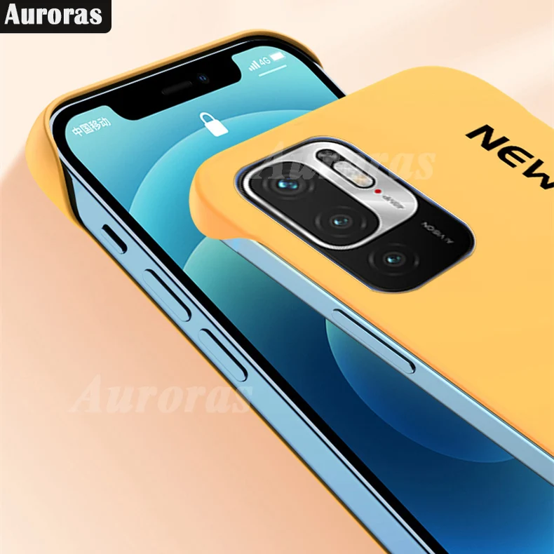 Чехол Auroras для Redmi Note 10 4G 10S безрамочный противоударный чехол с текстом и жесткой