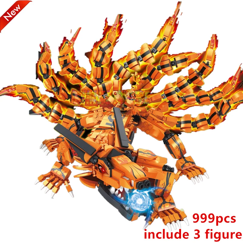 1211 шт. Детский конструктор Narutos Nine Tailed Foxs Kurama Kyuubi 14 | Игрушки и хобби