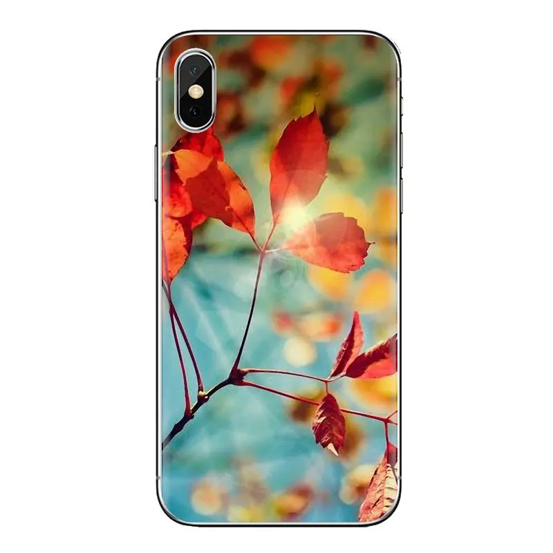 Cover For Samsung Galaxy S2 S3 S4 S5 MINI S6 S7 edge S8 S9 Plus Note 2 3 4 5 8 Coque Fundas Falling Leaves Maple Leaf autumn Art |