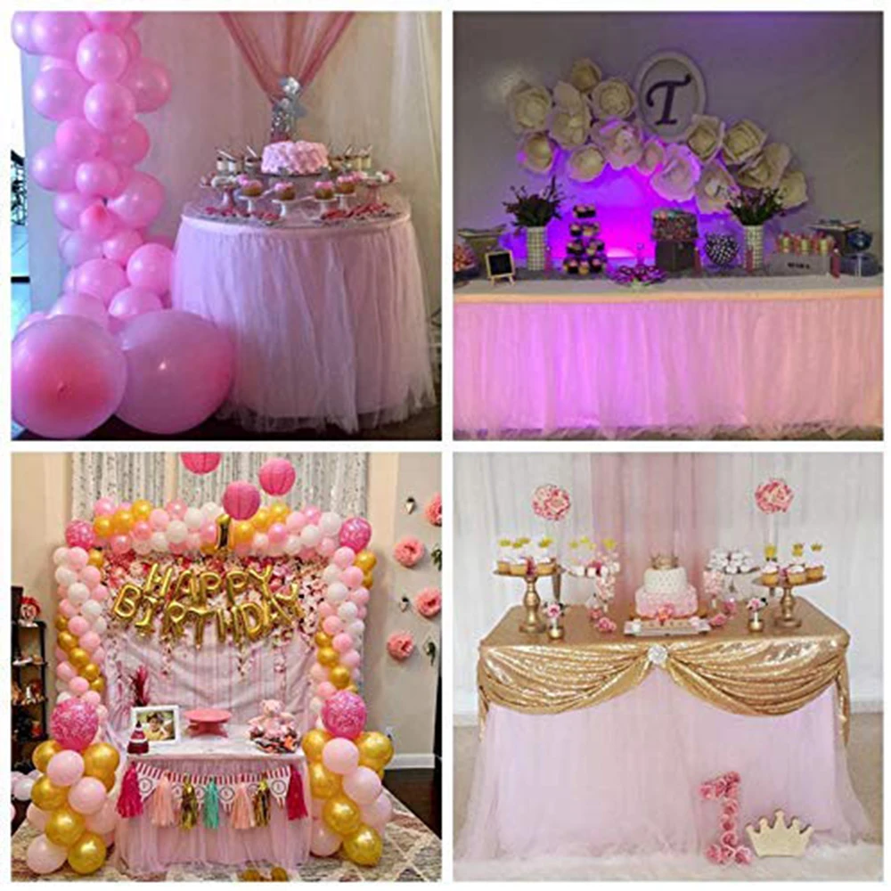 Свадебная декоративная пачка юбка Тюль одноразовые вечерние посуда покрытие