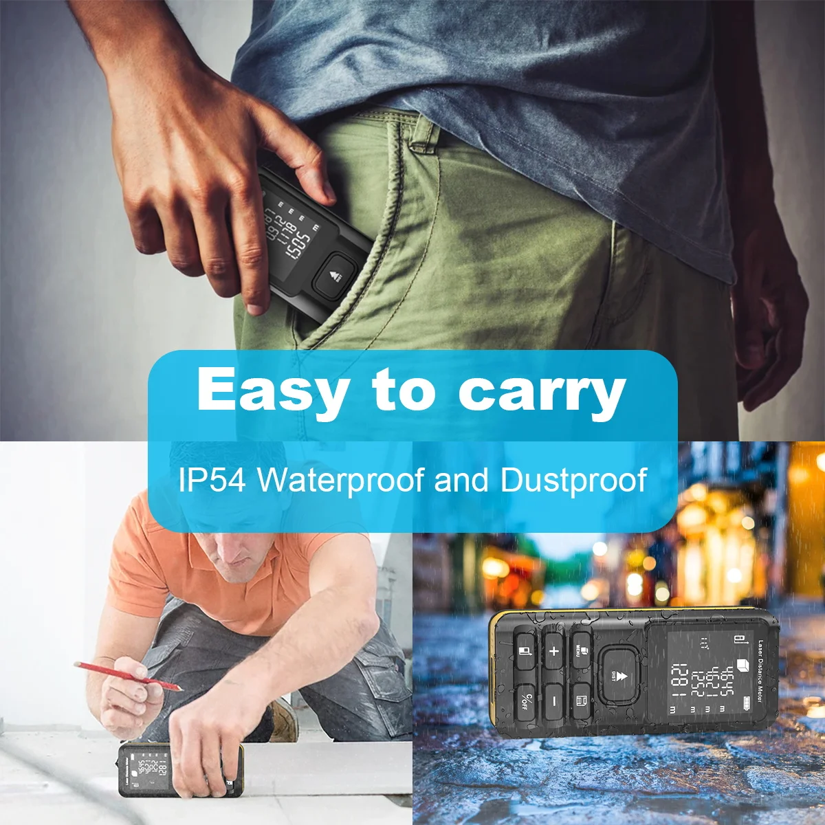 Цифровой электронный измеритель расстояния 50/100 м | Инструменты