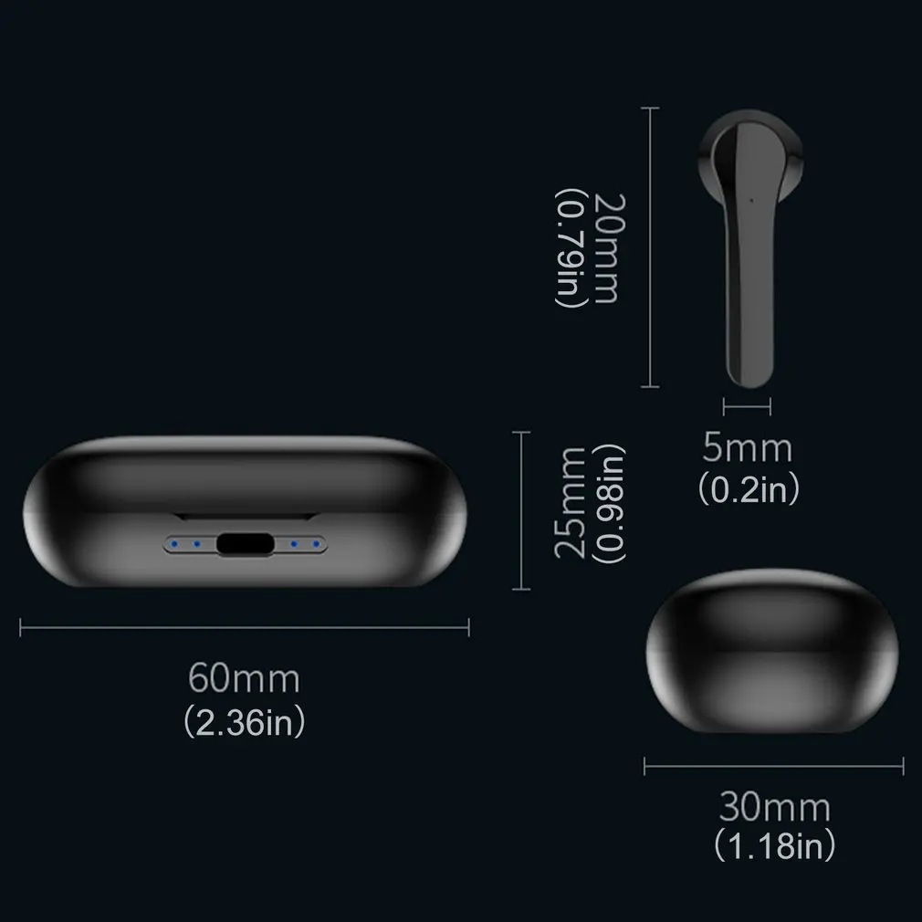 

TWS Bluetooth Earphones Headset Wireless Headphones 9D Stereo In-Ear Earbuds Wireless Earphones with Mic for Smart Phone