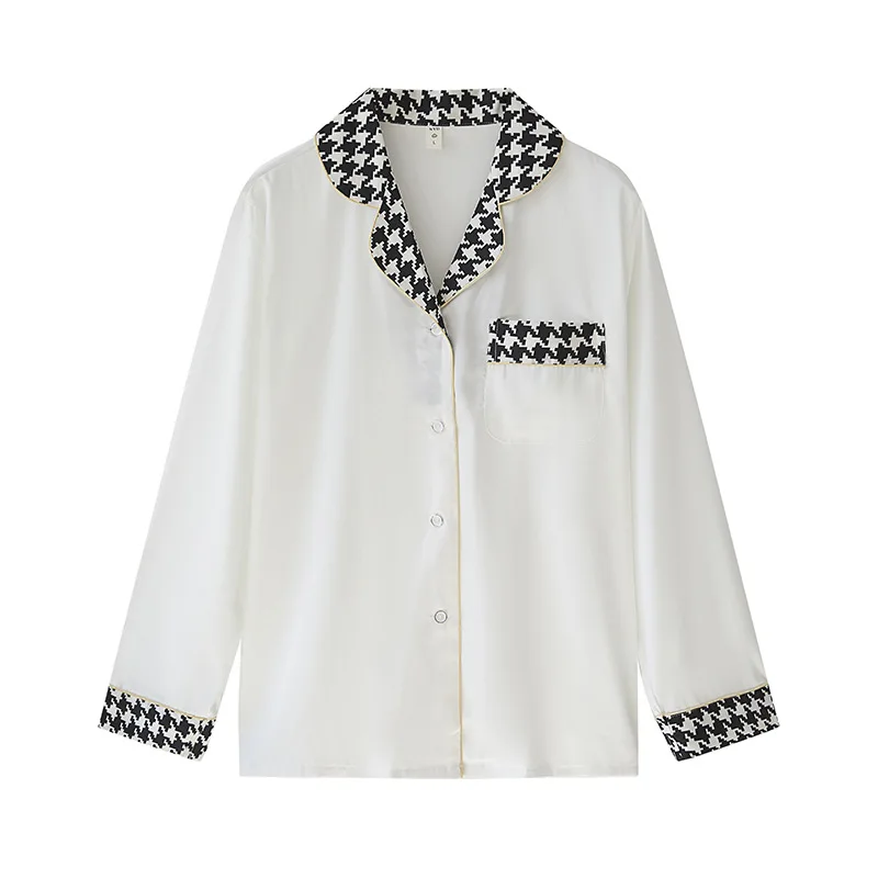 Long Sleeve Pajamas Autumn Trousers Suit Fashion Pyjama Set Large Size Nightwear Home Service House Nightdress Costume Outfit