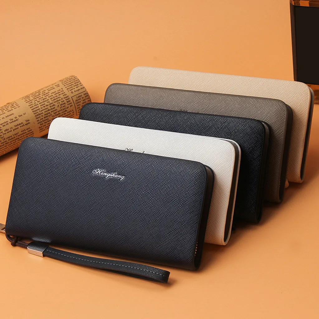 Мужской длинный кошелек повседневная многофункциональная сумка-клатч для