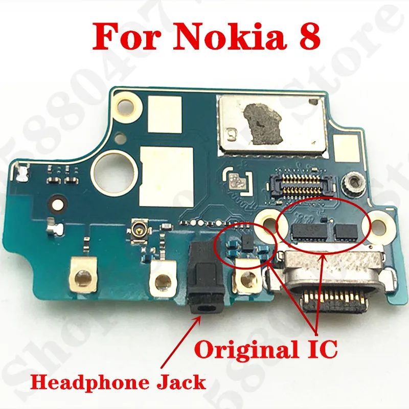 

100% оригинальная USB-зарядная плата для NOKIA 8 USB-зарядная док-станция с микрофоном и гибким кабелем