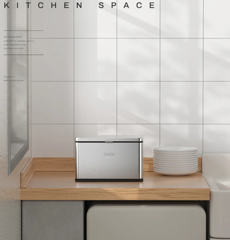 cabinet door hanging trash can with lid kitchen waste bin bathroom stainless steel garbage household recycle dustbin 3l6l free global shipping