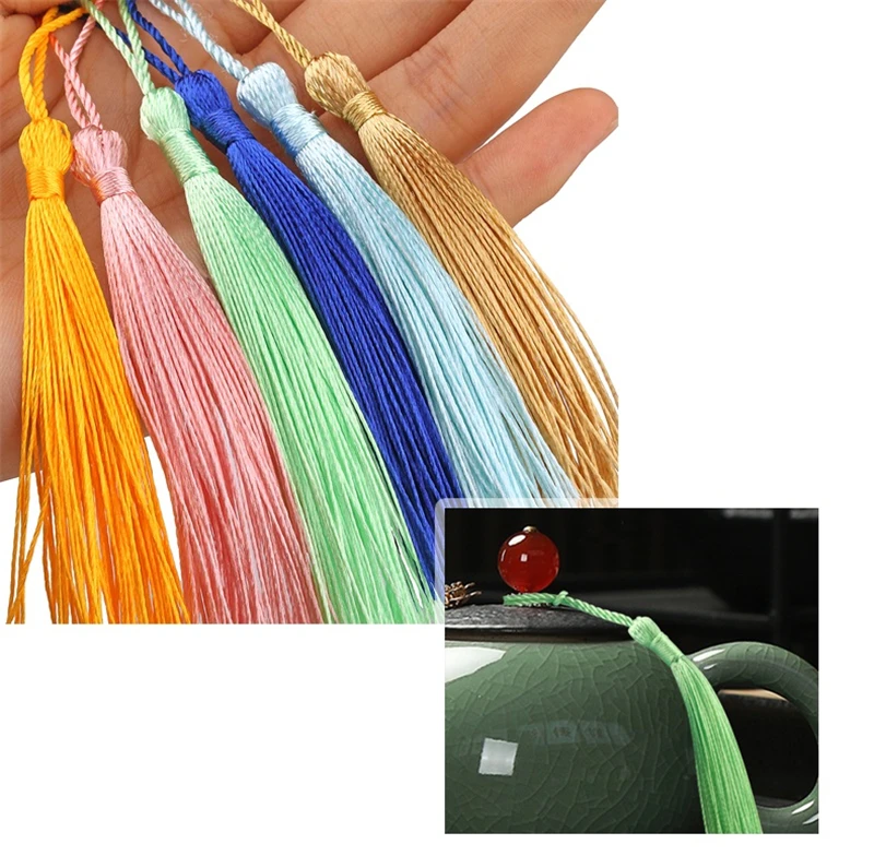 Оптовая продажа 1000 искусственная шелковая кисточка отделка бахромой длиной 13 см