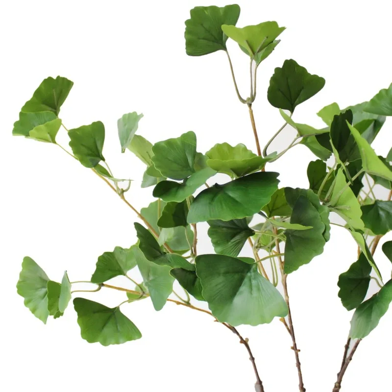Искусственные растения Настоящее прикосновение гинкго билоба Листья ветка