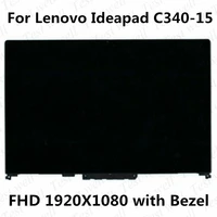 original for lenovo ideapad c340 15 c340 15iil c340 15iwl fhd 1920x1080 lcd touch screen glass digitizer assembly with frame