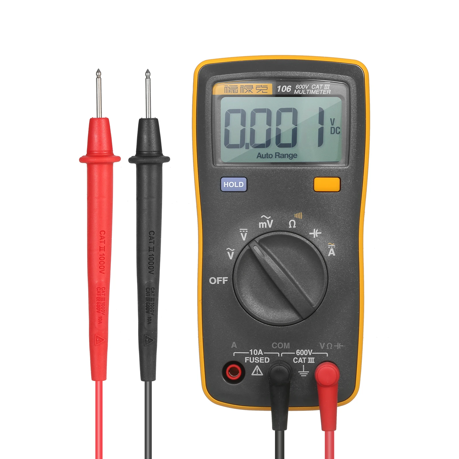 

FLUKE 6000 Counts Mini Palm-sized Multimeter Voltmeter Ammeter Meter AC/DC Current Resistance Capacitance Continuity Frequency