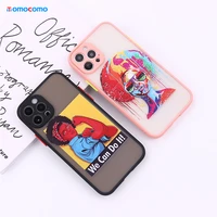 fashion creative girl shockproof protection phone case for iphone 11 12 13pro max mini x xr xs 7 8 plus matte phone cover coque