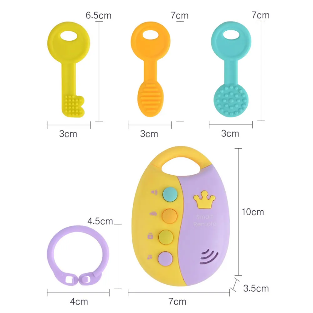 Kids Simulation Music Car Key Toy Flash Smart Remote Control Several Sounds key Puzzle Toys For Children Gift | Игрушки и хобби