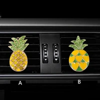 creative diamond cartoon car aromatherapy clip car outlet perfume pineapple decoration clip car interior accessories parts