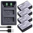 4 шт. 1500 мАч, LP-E10 LP E10 Батарея + светодиодный Dual USB Зарядное устройство для цифровой однообъективной зеркальной камеры Canon EOS 1100D 1200D 1300D 2000D Rebel T3 T5 T6 поцелуй X50 X70