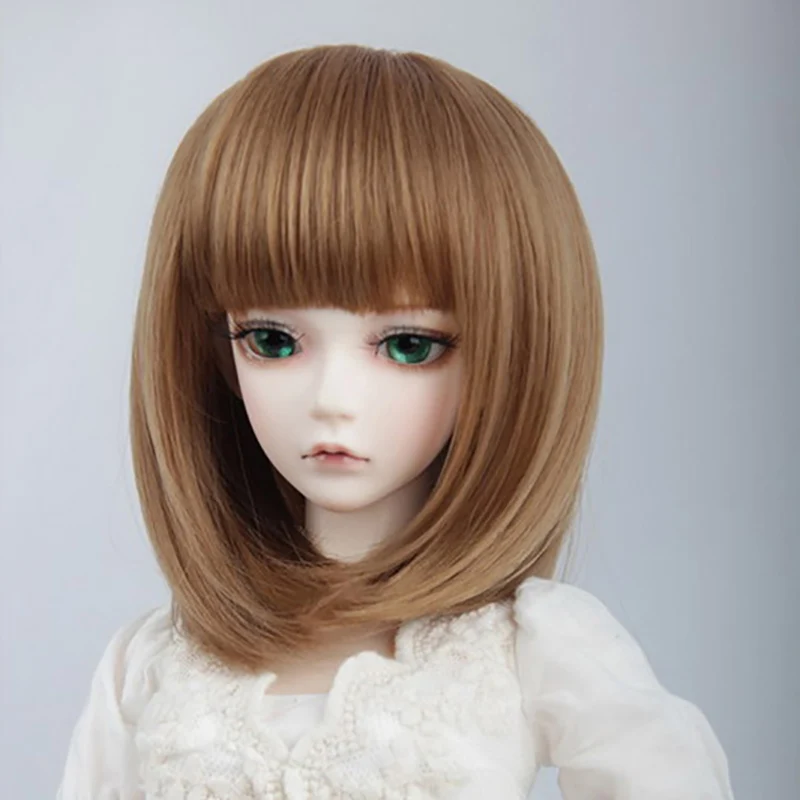 Cataleya Короткие вьющиеся и прямые волосы BJD парик для куклы Бесплатная
