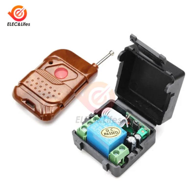 

DC 12V 315MHz 1 Channel Wireless Relay RF Remote Control Switch Receiver Transmitter Remote Controller 100m for Control Systems