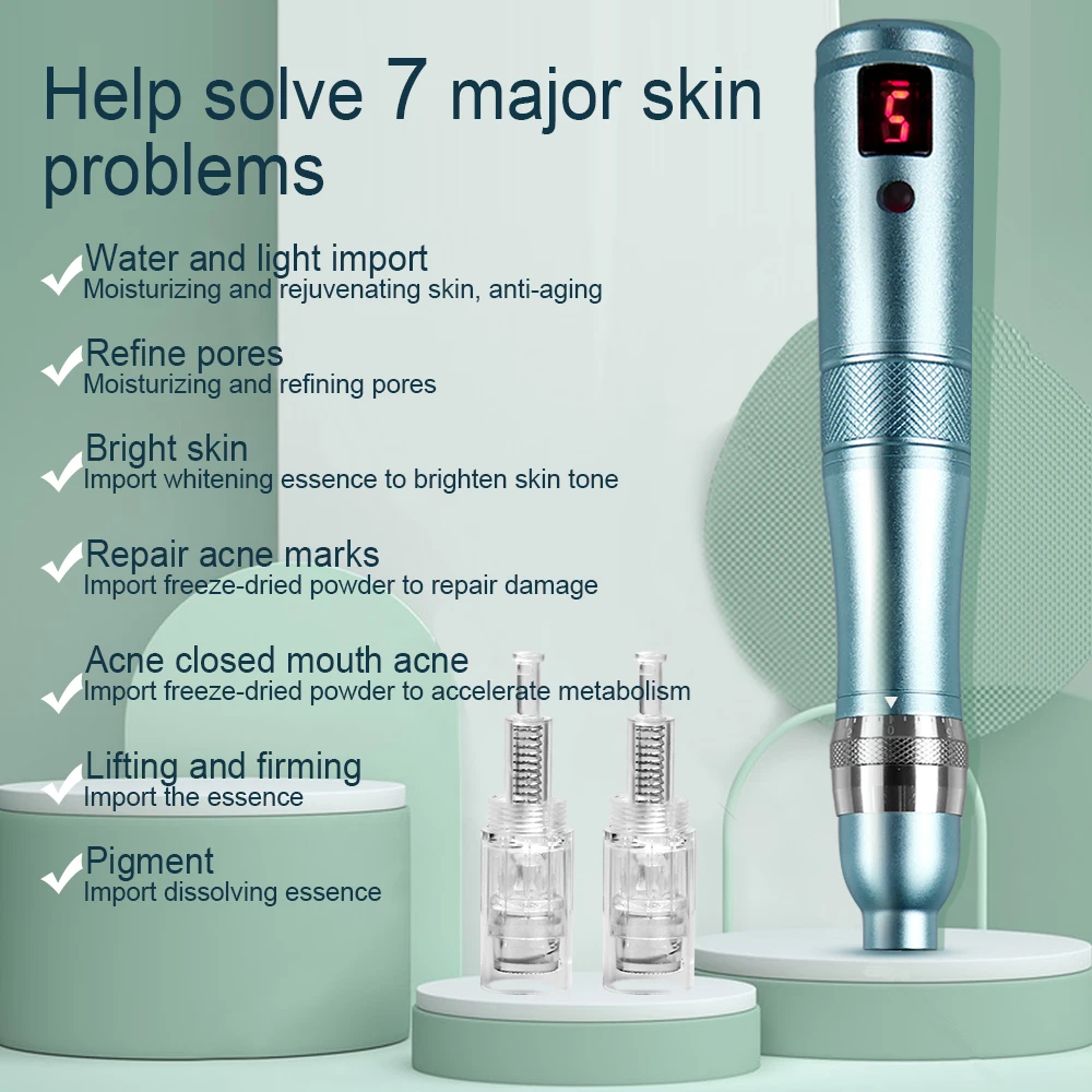 Wireless Dr.imp Pen Electric Dermapen Microneedling Derma Rolling Tools Ultima Micro Needle MTS$PMS Skin Care Mesotherapy | Красота и