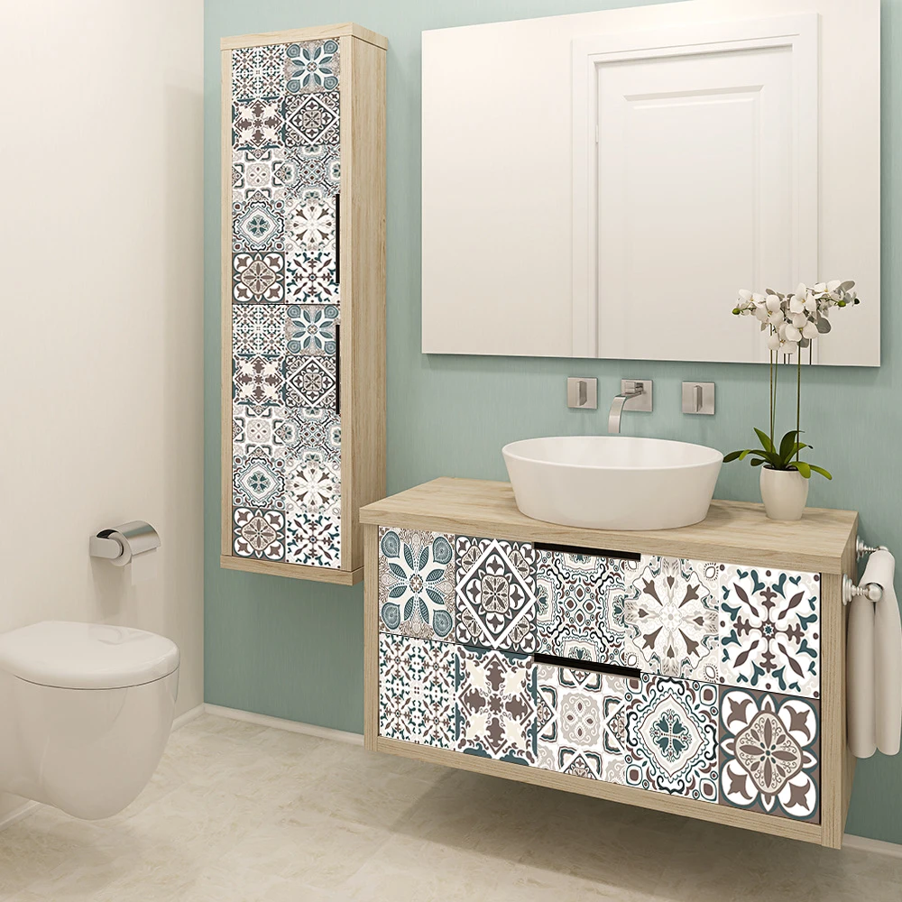 10 шт. голубые и серые матовые наклейки на стену | Дом сад