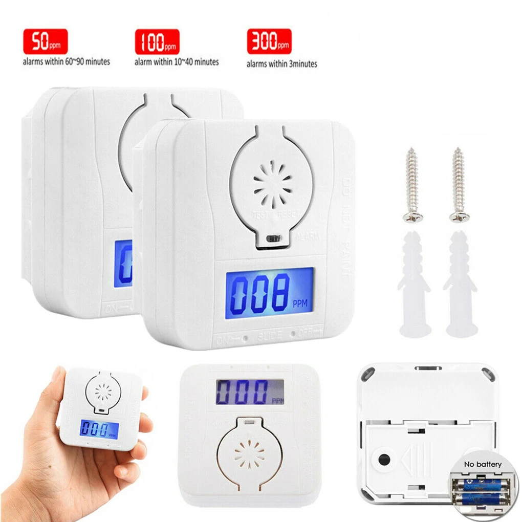 New Home Security 85dB Warning High Sensitive LCD Photoelectric CO Gas Sensor Carbon Monoxide Poisoning Alarm Detector