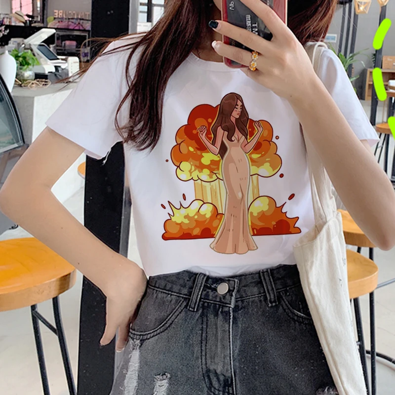 

Lana Del Rey Harajuku Ullzang T Shirt Women Funny Print Fans T-shirt 90s Graphic Aesthetic Tshirt Korean Style Top Tees Female