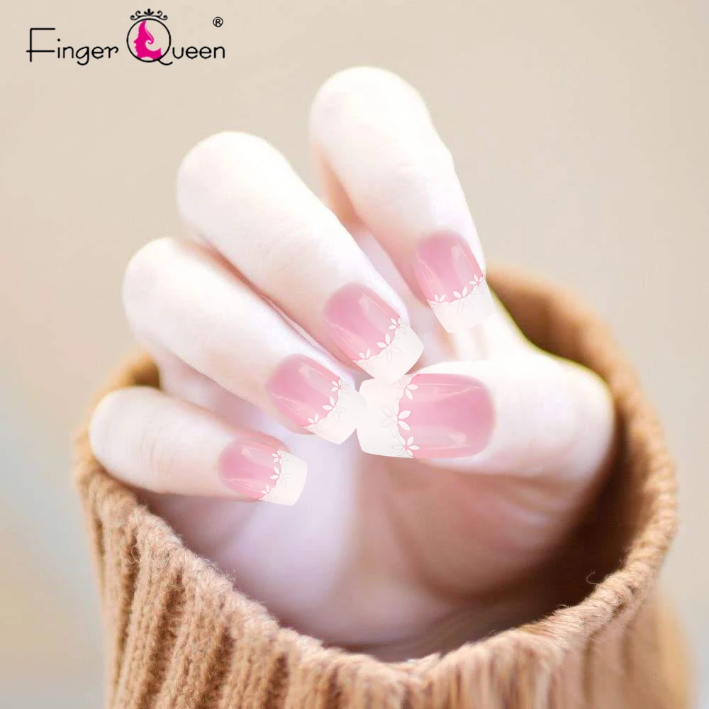 Нейл арта Ассорти Стиль накладные ногти из акрила для французского маникюра