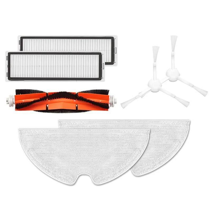

for Dreame D9 Robot Vacuum Cleaner Spare Parts Pack Kits Side Roller HEPA Filter Main Brush Mop Cloths