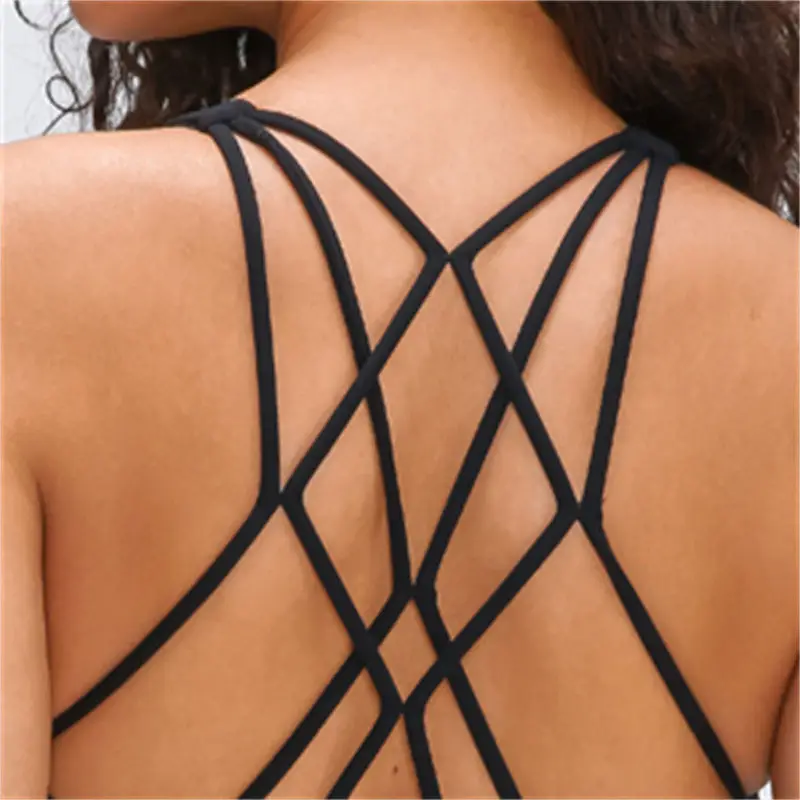 Женский спортивный бюстгальтер Nepoagym с перекрестной спиной размера плюс для йоги