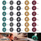 Абразивные диски, чистящая щетка, абразивный круг, Шлифовальная головка, 25 мм, полировальная щетка для вращающихся инструментов Dremel, 100 шт.