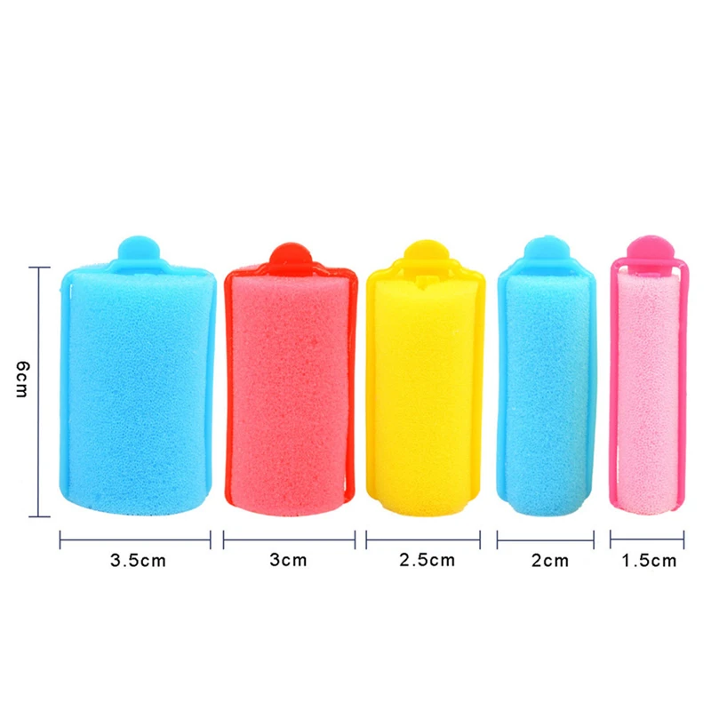 CkeyiN 27 шт Мягкий спонж для волос ролик гибкая пена укладки бигуди красочные