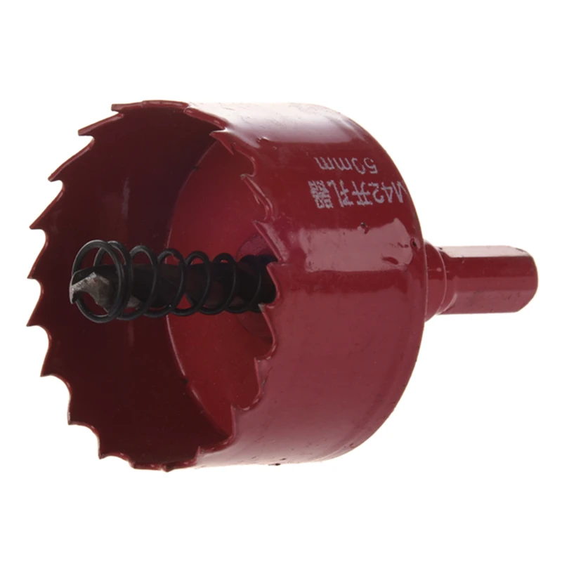 Красный 50 мм Диаметр биметаллический отверстие пилы древесины сплава железа
