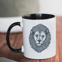 2021 summer 350ml high quality creative lion design top promotion coffee mug cup christmas gift tea cup