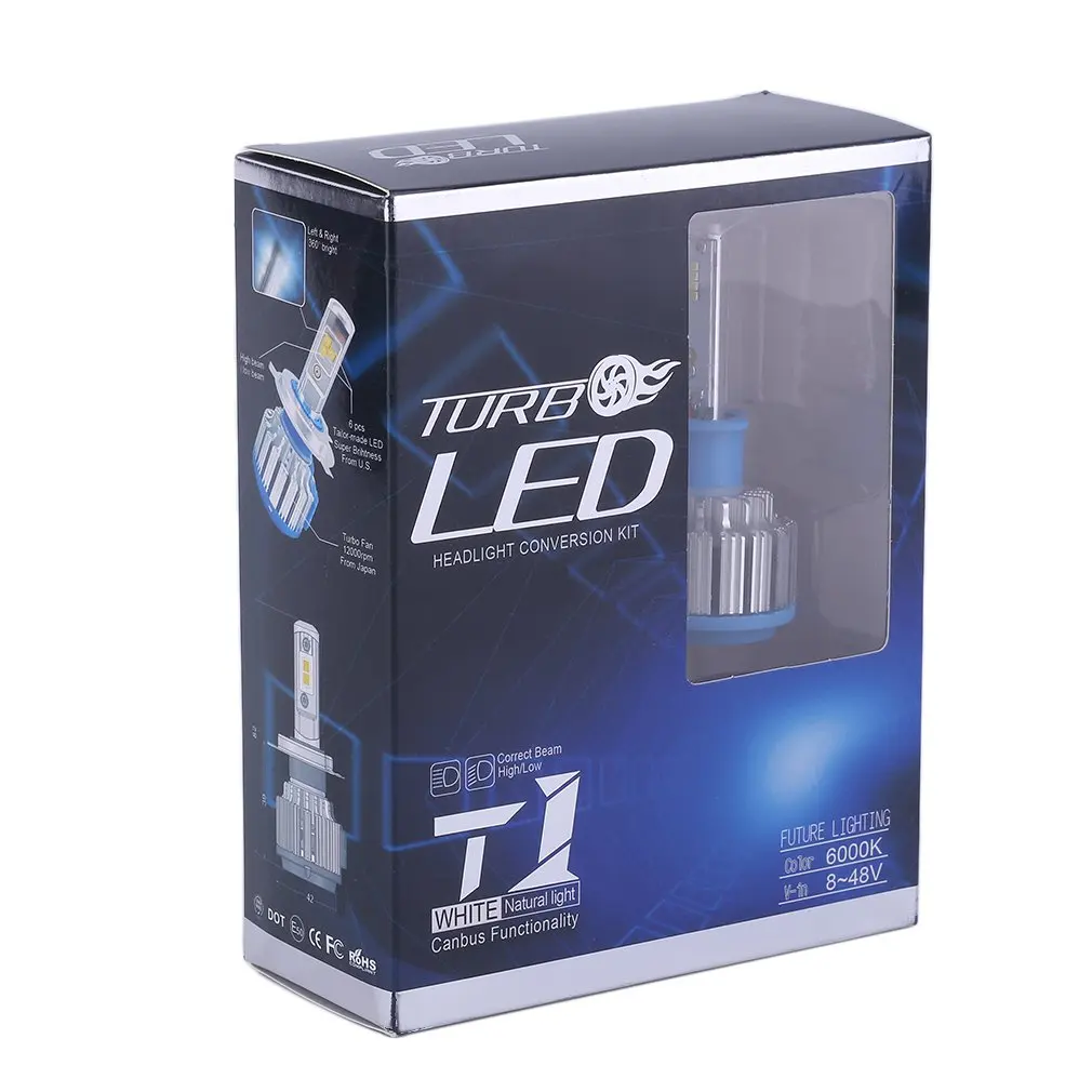 

H1/H3/H7/H8/H9/H11/9005/HB3/9006/HB4/880/881/H27/9012/HIR2/H4 Car High Power Light Car Headlight Auto Front Lamp 7000lm 6000K