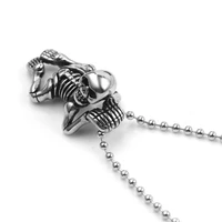 new mens necklace skull metal pendant skull frame pendant european and american creative small jewelry wholesale