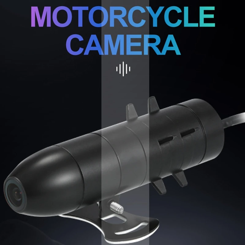 

WIFI Dash Cam for Motorcycle, Full HD 720P Video Recorder 140° Wide Angle Lens DVR 12V-36V Waterproof Bicycle Camera