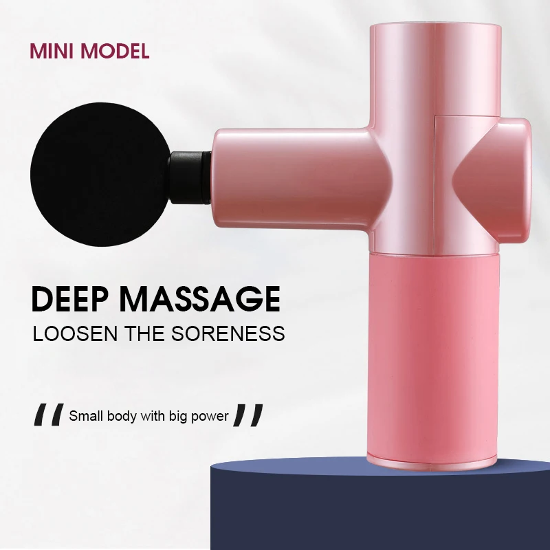 Массажер-пистолет с вибрацией для глубоких тканей 4 сменных массажных насадки |