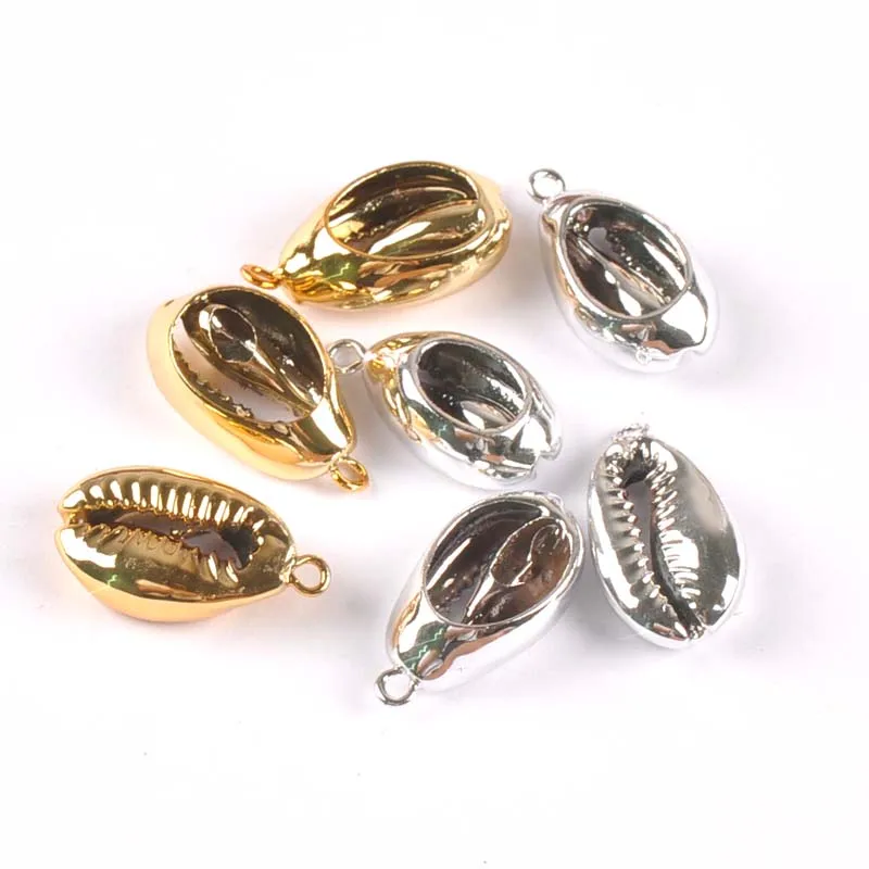 16-20mm charms Shell Golden/silver Plated for DIY handmade pendant bracelet SeaShells Home decoration 5pcs TRS0347 | Дом и сад