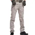 Брюки-карго мужские тактические, безопасные для кожи однотонные хлопковые гибридные водонепроницаемые штаны с несколькими карманами, спортивный костюм, уличные