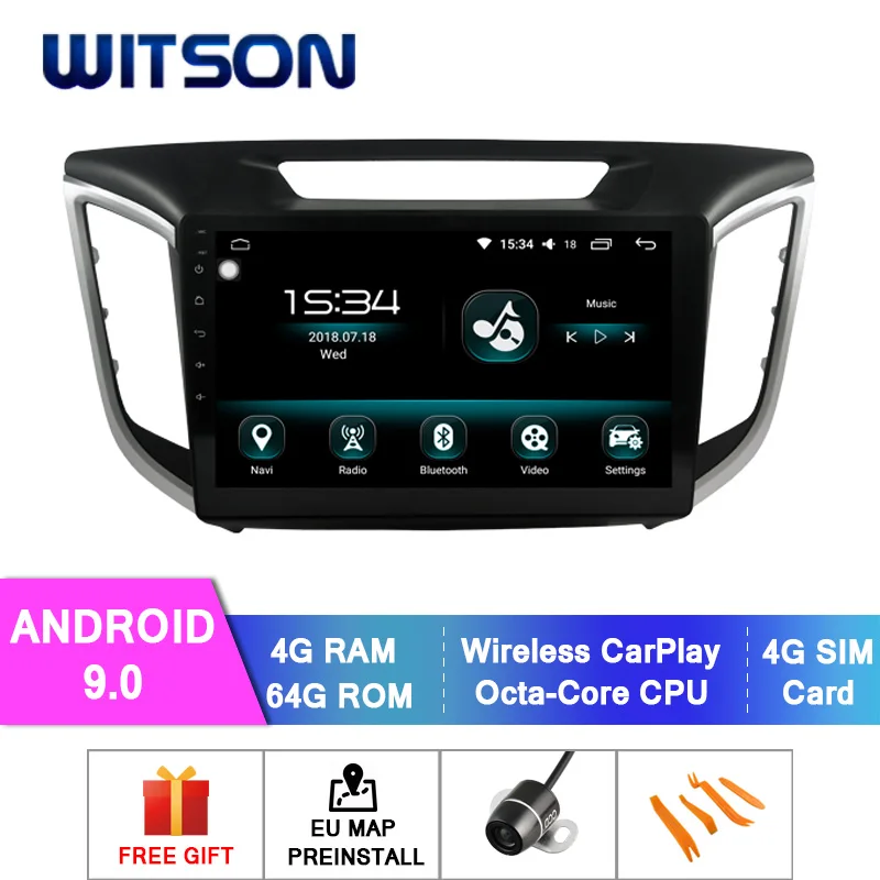 WITSON 10 2 ''Android Octa core 4GB RAM + 64GB flash DSP CAR RADIO FOR HYUNDAI IX25 CRETE DVR/WIFI MirrorLink OBD AUTO