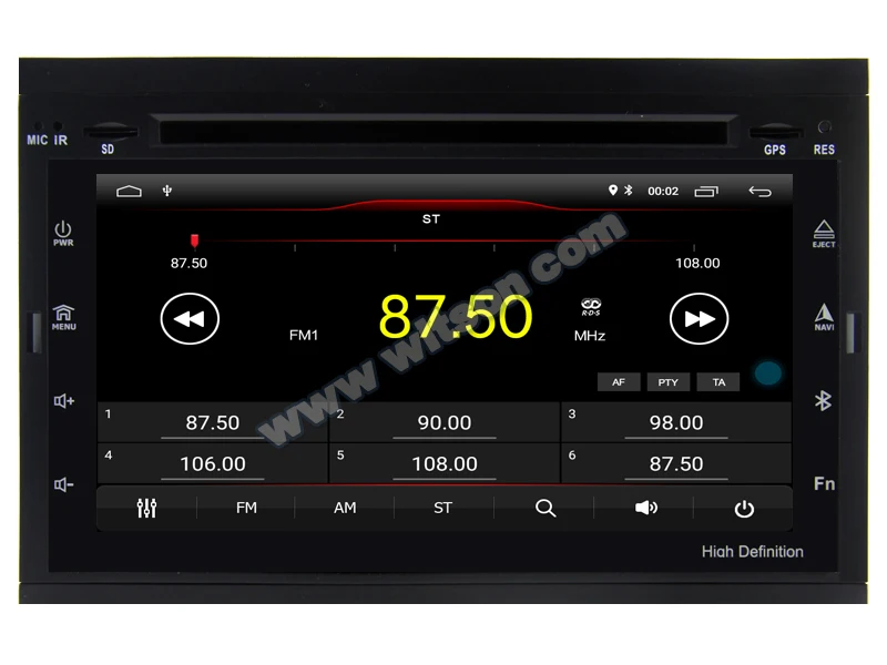 Автомагнитола WITSON на Android 10 0 для PEUGEOT 307 207 3008 2 Гб ОЗУ 16 флэш памяти GPS навигация DAB OBD