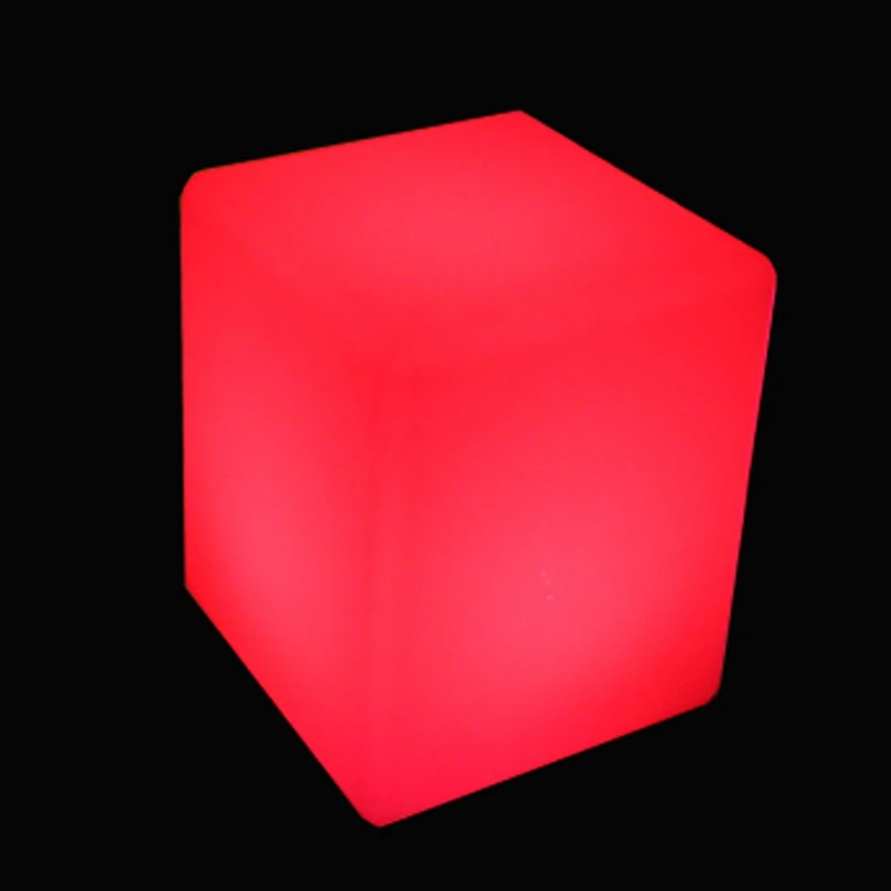 Светодиодный современный стул D20 см светящийся в форме Куба барный для украшения