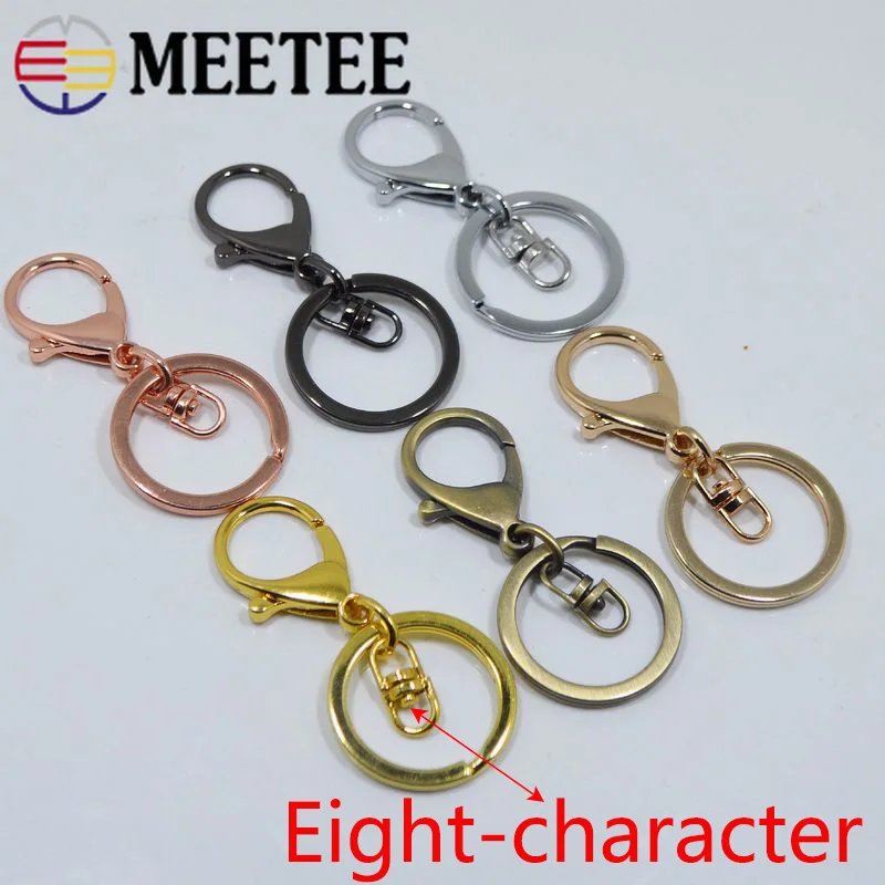 Meetee, 5 шт., металлические уплотнительные кольца, пряжки, сделай сам, карабин, карабин, брелок, пряжка, ремесло, рюкзак, сумка, запчасти, ювелирные аксессуары, BD332