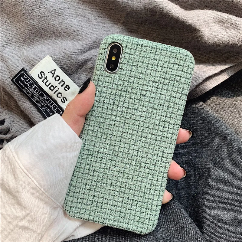 IPWSOO вельветовый тканевый чехол с текстурой для iPhone 11 Pro Max X XS XR 6 6s 7 8 Plus теплый