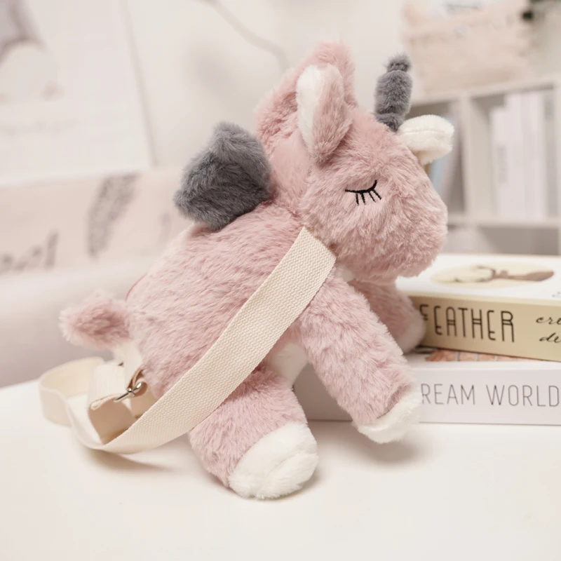 

Рюкзак наплечный Kawaii, с изображением розового единорога, сумка через плечо, сумки-мессенджеры, плюшевая игрушка для девочек, для девочек, дл...